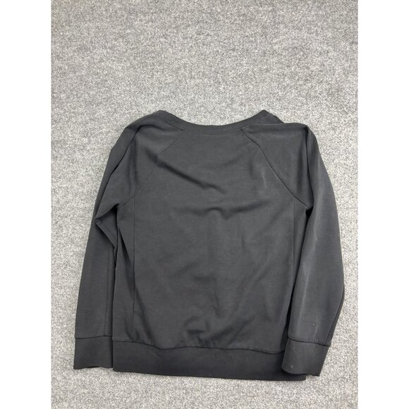 Athleta Seasport Sweatshirt Womens Medium Black Scoop Neck Long Sleeve Pullover - Picture 8 of 8